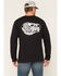 Image #1 - Ariat Men's Rebar&reg; Cotton Strong&trade; Eagle Skull Long Sleeve Work T-Shirt, Black, hi-res