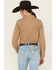 Image #4 - Wrangler Retro Women's Vintage Denim Long Sleeve Snap Western Shirt, Tan, hi-res