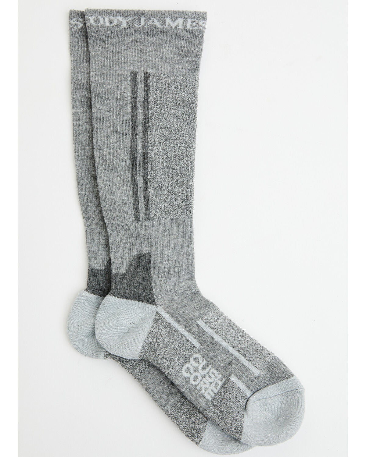 Image #1 - Cody James Men's RodeoTech Compression Crew Socks, Charcoal, hi-res