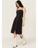 Image #1 - Levi's Women's Denim Bustier Mini Dress, Black, hi-res