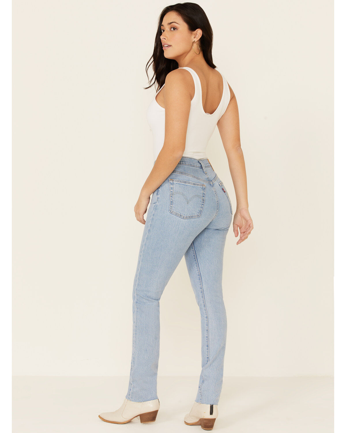 Image #1 - Levi's Women's 501 Fray Hem Skinny Jeans, , hi-res