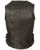 Image #2 - Milwaukee Leather Women's V Neck Zipper Front Side Buckle Vest - 4X, Black, hi-res