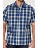 Image #3 - Brothers and Sons Men's Performance Plaid Short Sleeve Button Down Western Shirt, Blue, hi-res