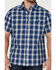 Image #3 - Brothers and Sons Men's Performance Plaid Short Sleeve Button Down Western Shirt , Blue, hi-res