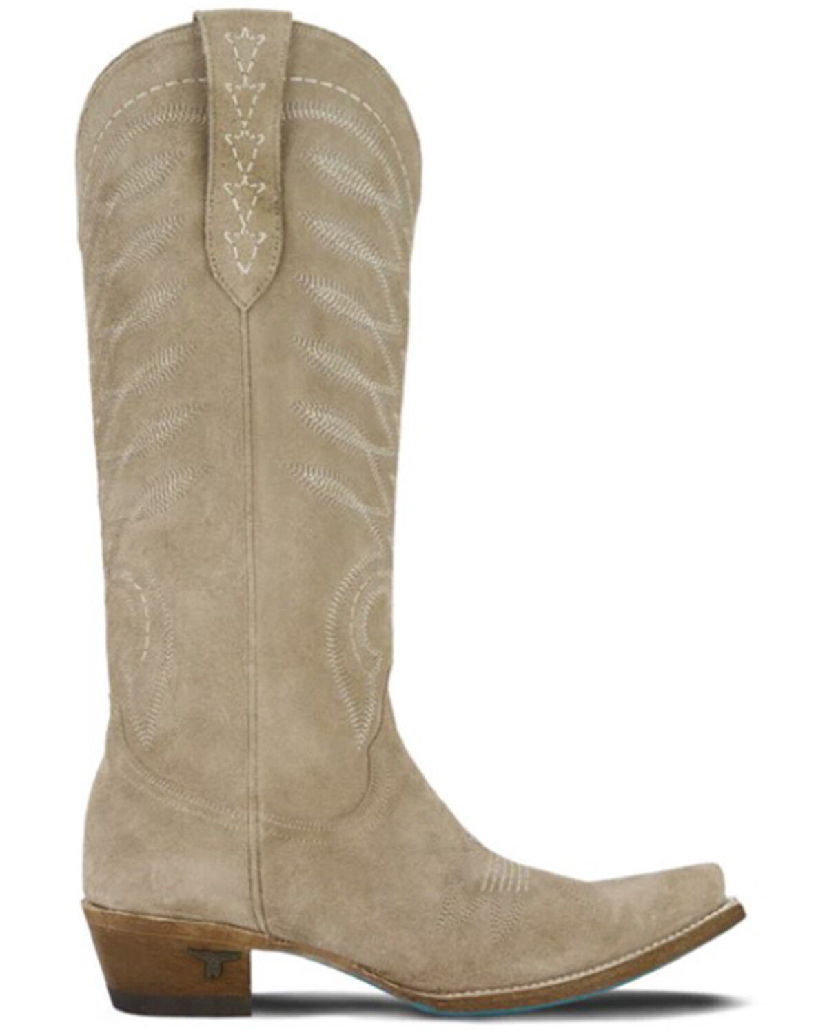 Image #2 - Lane Women's Squash Blossom Suede Tall Western Boots - Snip Toe, Coffee, hi-res