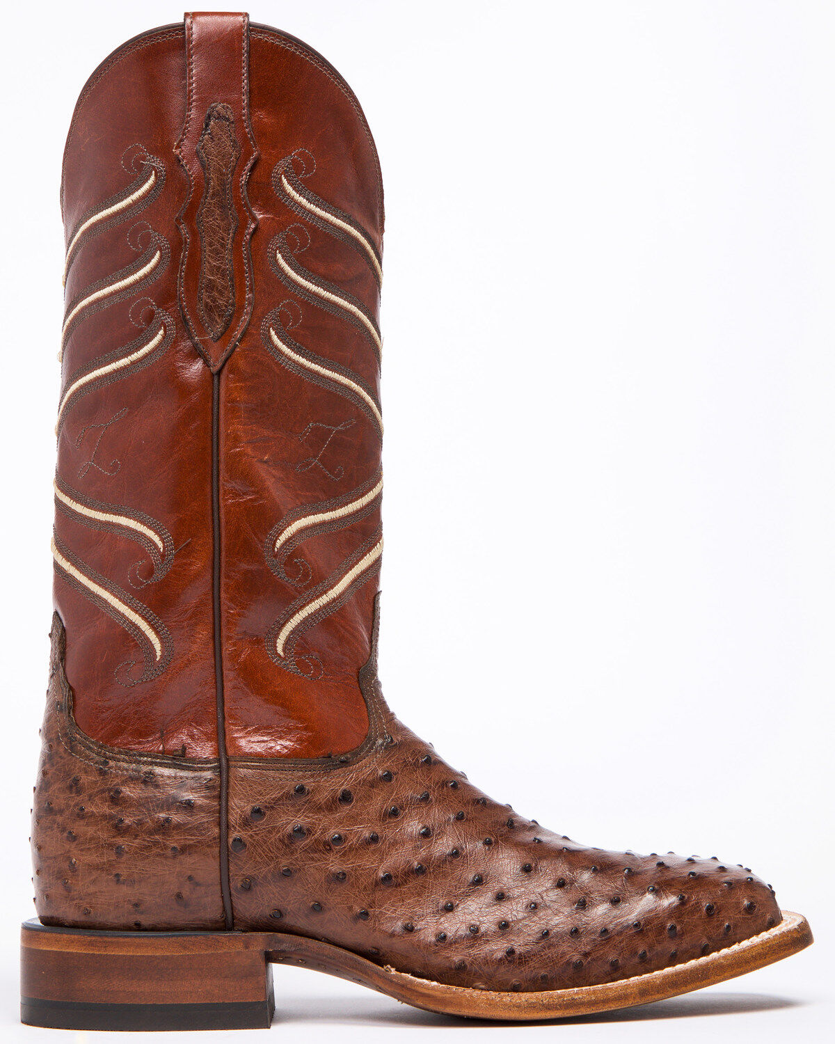 tony lama full quill ostrich boots square toe