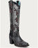 Image #1 - Corral Women's Studded Embroidery Tall Western Boots - Square Toe, Black, hi-res