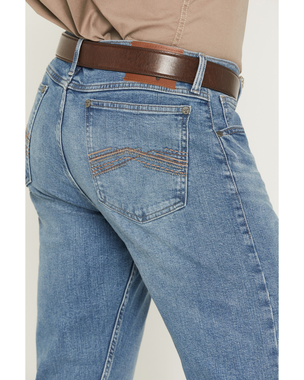 Image #4 - Wrangler 20X Men's 42MWX Seaside Medium Wash Slim Fit Bootcut Stretch Denim Jeans, Medium Wash, hi-res
