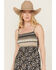 Image #2 - Wild Moss Women's Border Print Smocked Front Midi Dress, Blue, hi-res