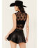 Image #4 - Free People Women's Nice Try Mesh Floral Muscle Tank, Black, hi-res