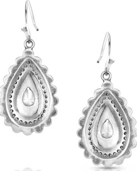 Montana Silversmiths Women's Purely & Primal Teardrop Silver Earrings, Silver, hi-res