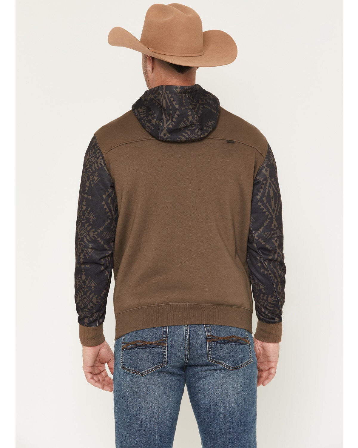 Image #4 - Hooey Men's Legendary Southwestern Hooded Sweatshirt, Brown, hi-res