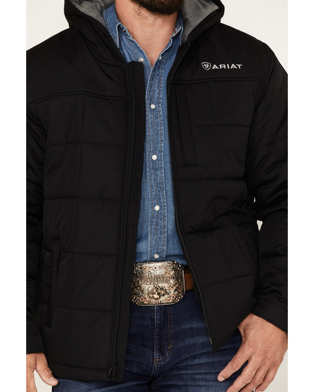 Image #3 - Ariat Men's Crius Insulated Hooded Jacket, Black, hi-res