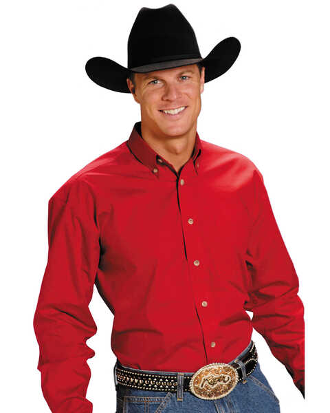Roper Amarillo Collection Men's Shirt, Red, hi-res