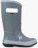 Bogs Girls' Solid Rain Boots - Round Toe, Grey, hi-res