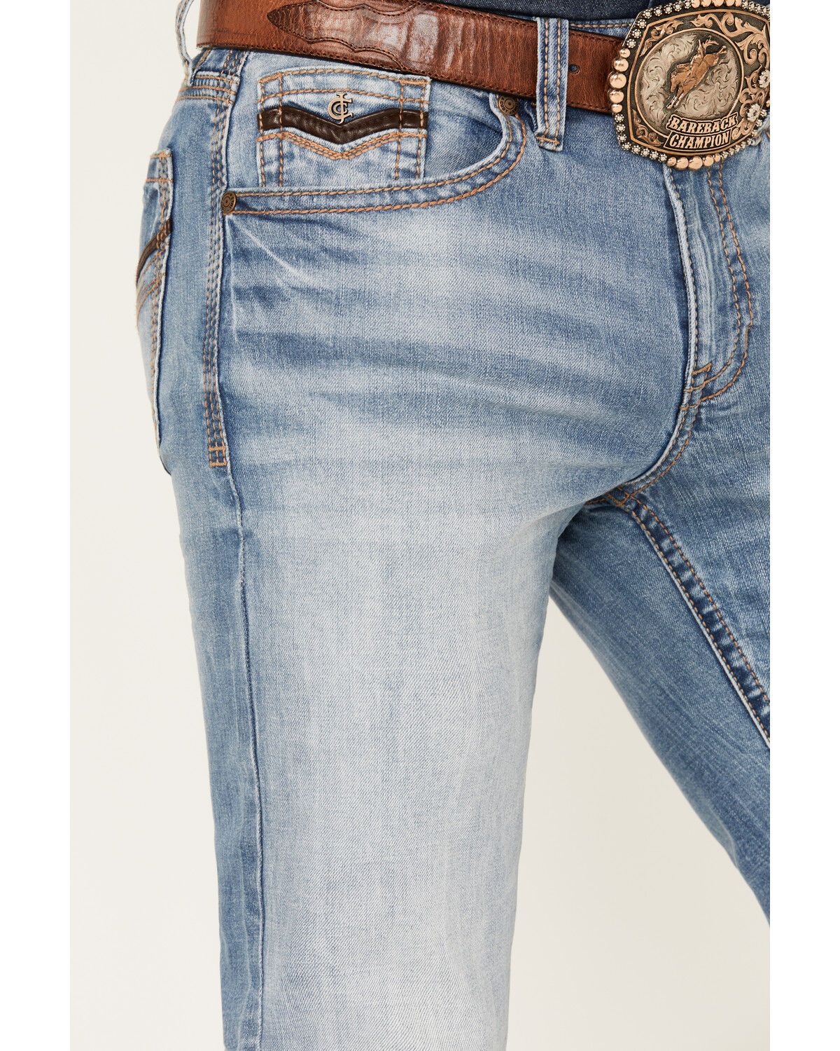 Image #2 - Cody James Men's Fire Water Wash Jackson Slim Straight Stretch Denim Jeans, Medium Wash, hi-res