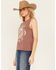 Image #2 - Rock & Roll Denim Women's Horse Graphic Tank Top, Chocolate, hi-res