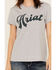 Image #3 - Ariat Women's Logo Old School Short Sleeve Graphic Tee, Grey, hi-res