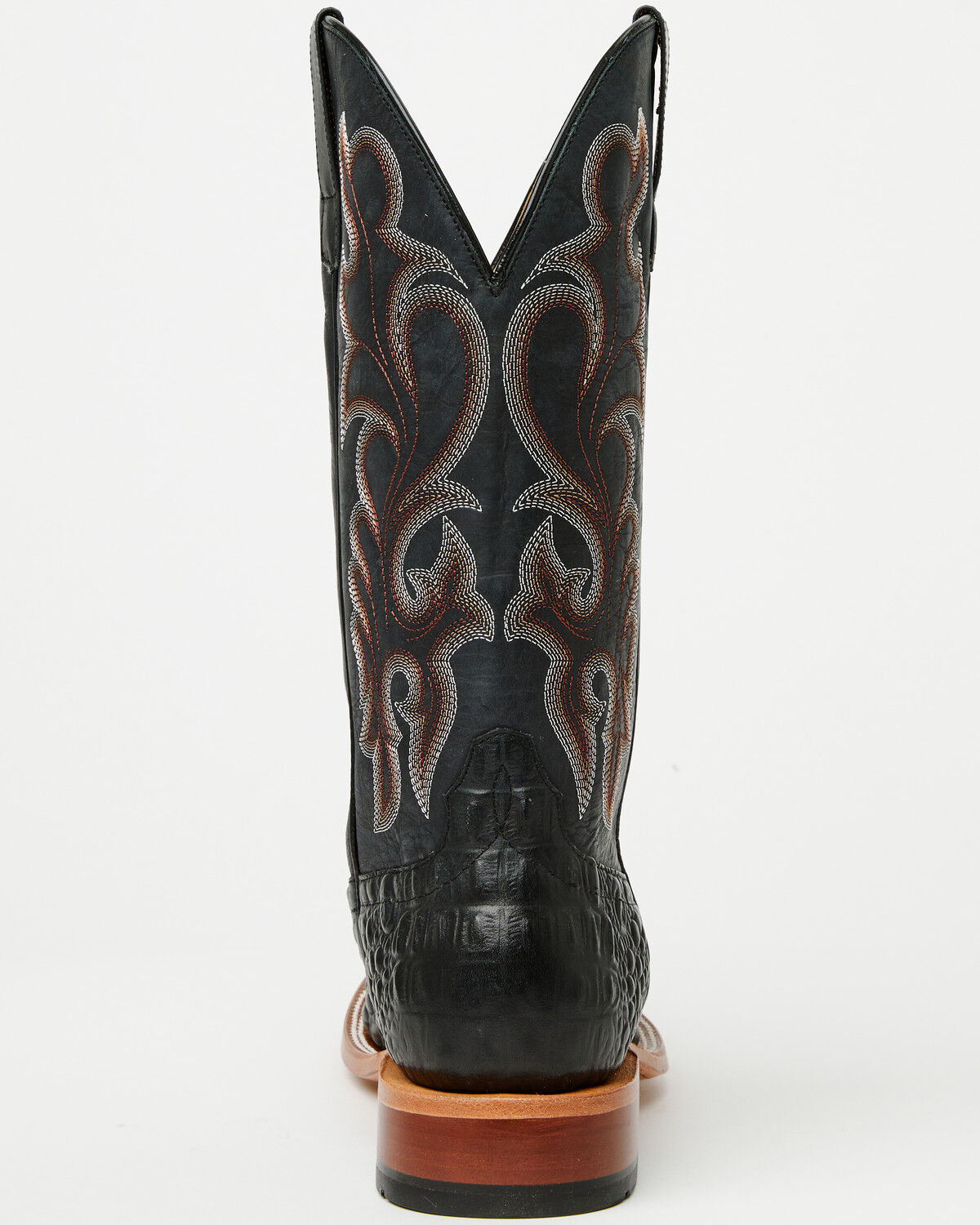 Image #5 - Horse Power Men's Boot Barn Exclusive Nile Crocodile Print Tall Western Boots - Broad Square Toe, Black, hi-res