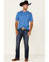 Cowboy Hardware Men's Premium Logo Short Sleeve T-Shirt , Blue, hi-res