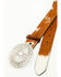Image #3 - Stetson Women's Hair-On-Hide Southwestern Buckle Belt, Brown, hi-res