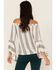 Image #4 - Shyanne Women's Gray Stripe Off The Shoulder Bell Sleeve Top, , hi-res
