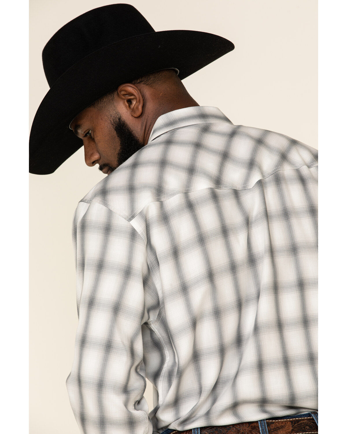 Image #3 - Resistol Men's White North Plaid Long Sleeve Western Shirt, White, hi-res