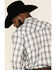 Resistol Men's White North Plaid Long Sleeve Western Shirt , White, hi-res