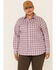 Ariat Women's FR Plaid Print Aja Logo Long Sleeve Button Down Work Shirt - Plus, Lavender, hi-res