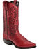 Image #1 - Abilene Women's Whipstitched Western Boots - Snip Toe, Red, hi-res