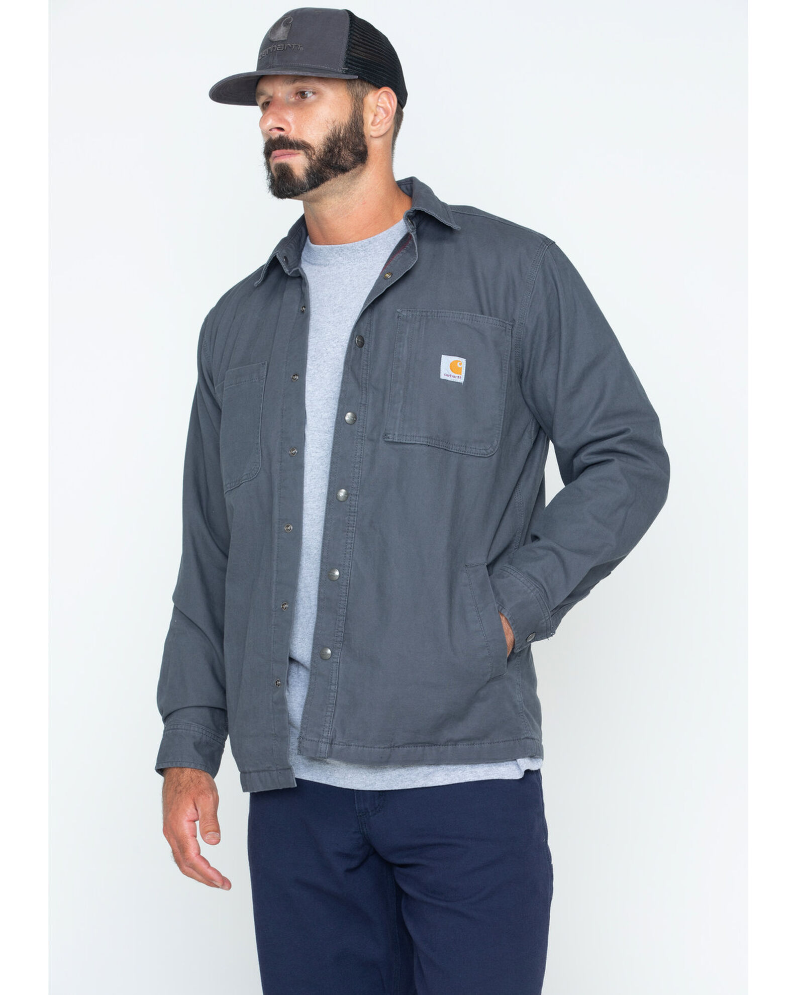 Carhartt Men s Rugged Flex Rigby Long Sleeve Snap Work Shirt Jacket Boot Barn