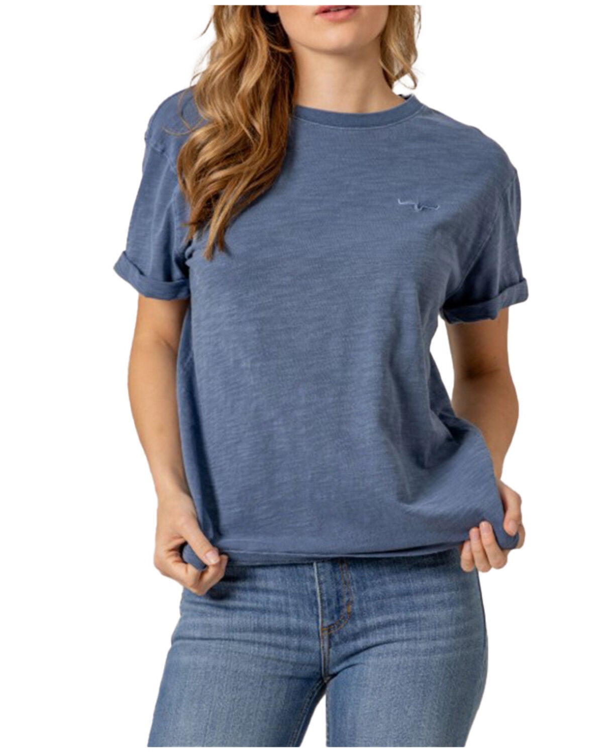 Kimes Ranch Women's Blank Logo Short Sleeve Tee, Blue, hi-res