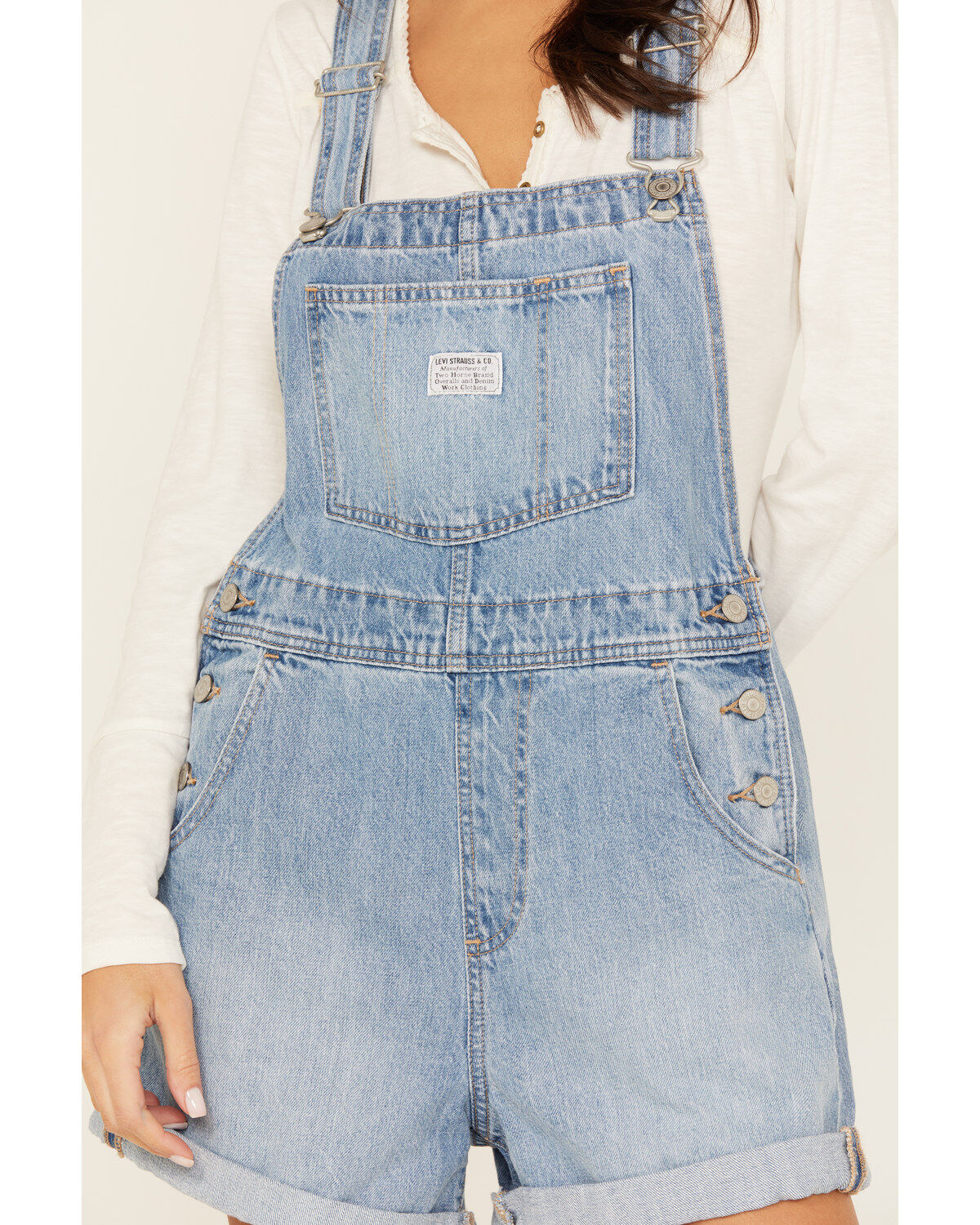 Image #4 - Levi's Women's Light Wash Vintage Shortalls, Light Wash, hi-res