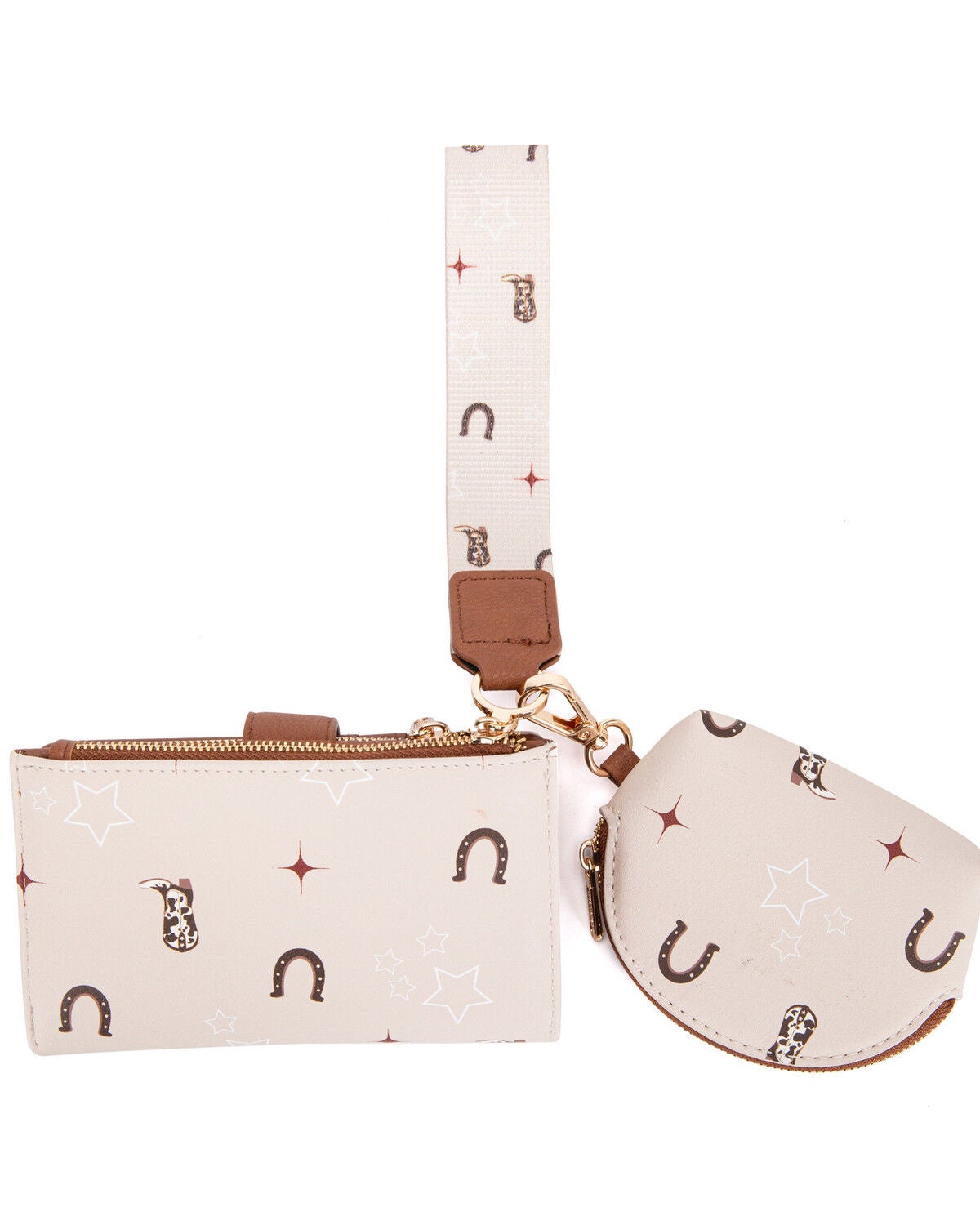 Image #2 - Wrangler X Boot Barn Women's Vegas Wristlet Set - 3 Piece, Tan, hi-res
