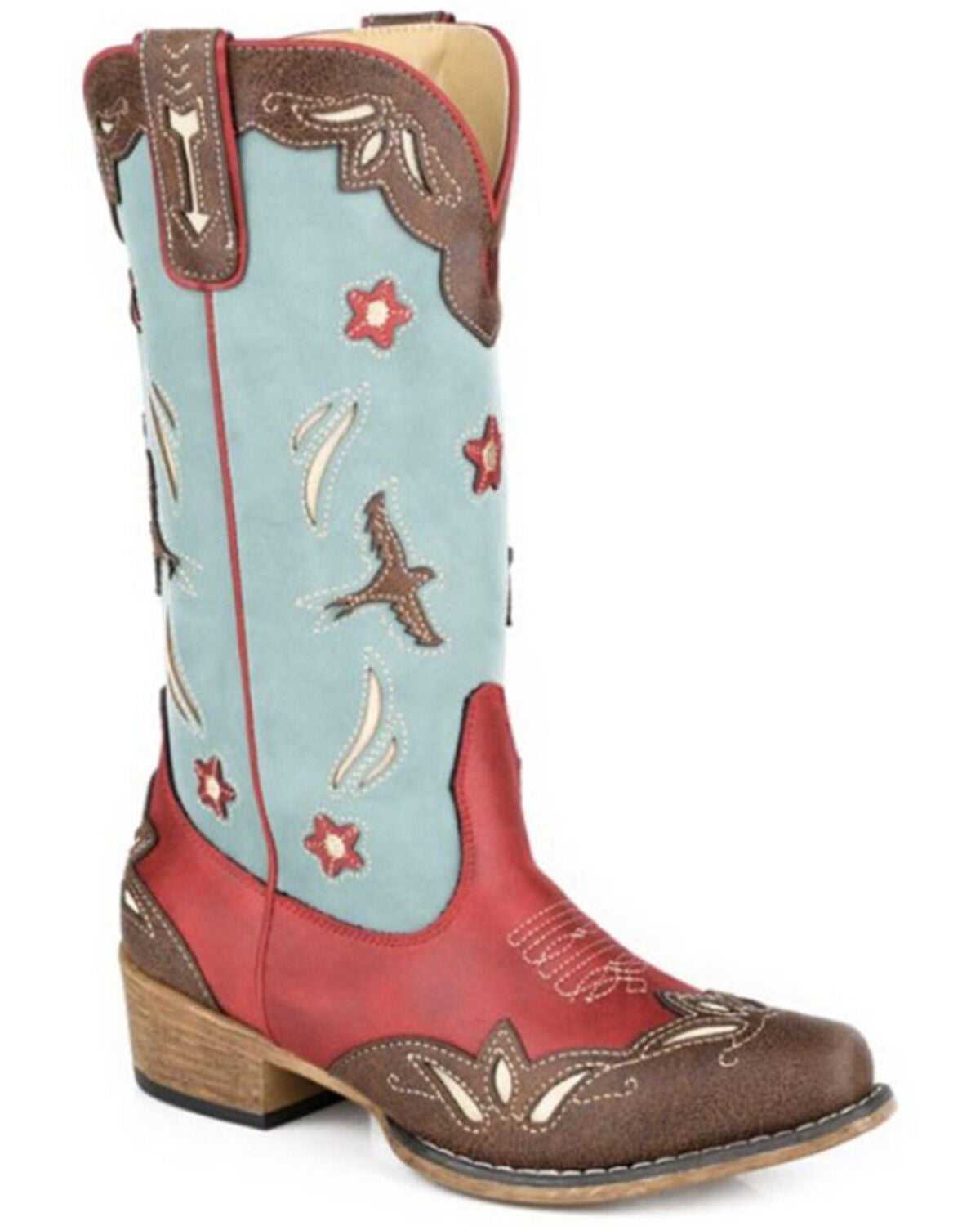 Image #1 - Roper Women's Birdie Western Boots - Snip Toe, Brown, hi-res