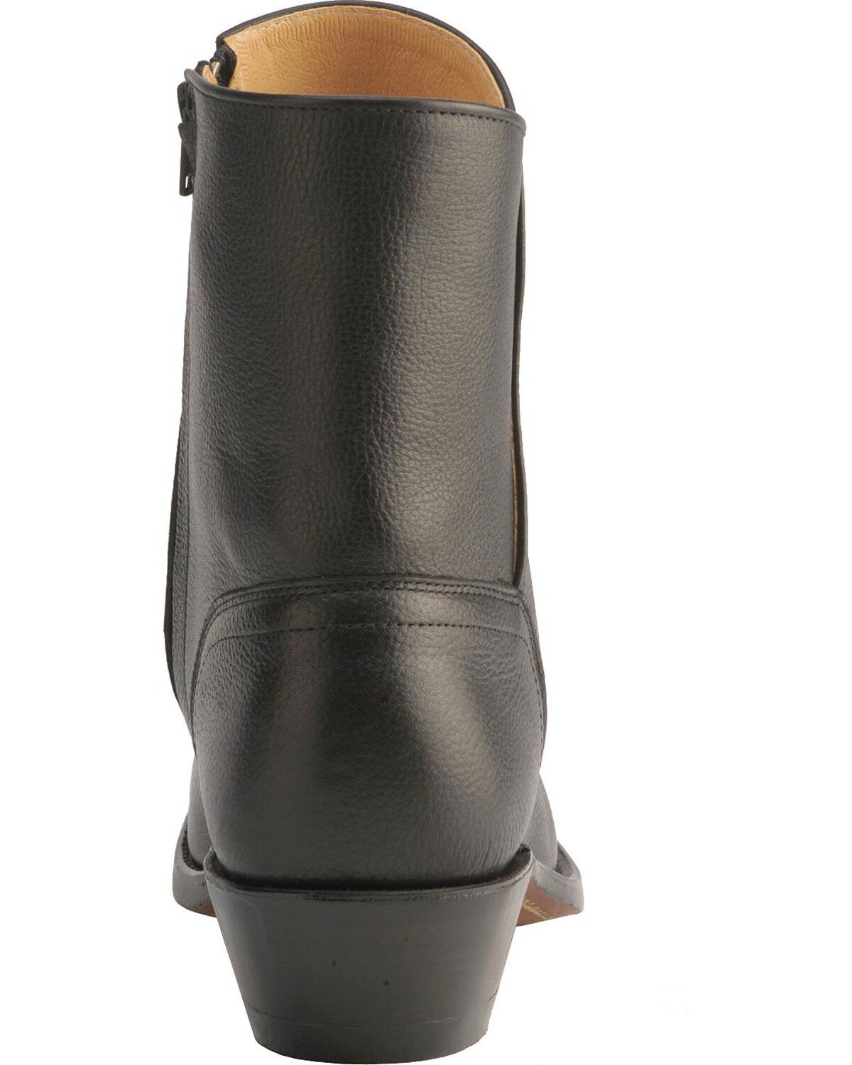 Image #7 - Boulet Men's Zipper Western Boots - Round Toe, Black, hi-res