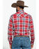 Image #2 - Rock 47 By Wrangler Large Red Plaid Embroidered Long Sleeve Western Shirt , , hi-res