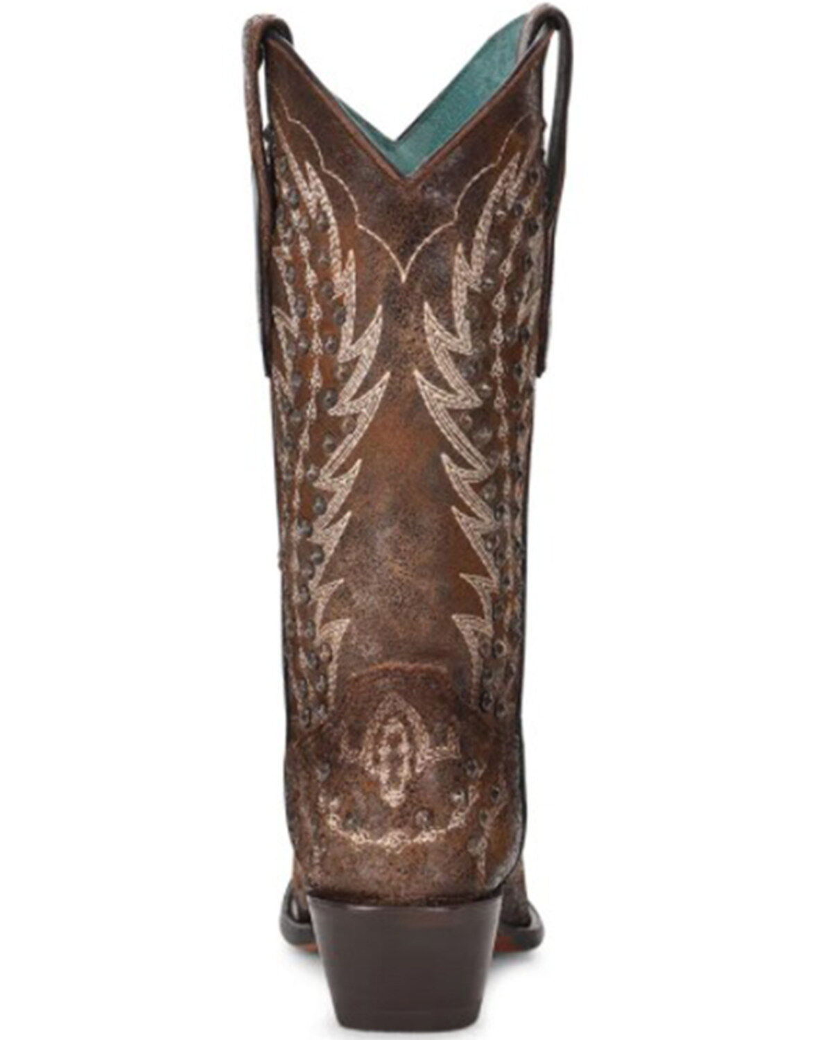 Image #3 - Corral Women's Studded Western Boots - Snip Toe, Cognac, hi-res
