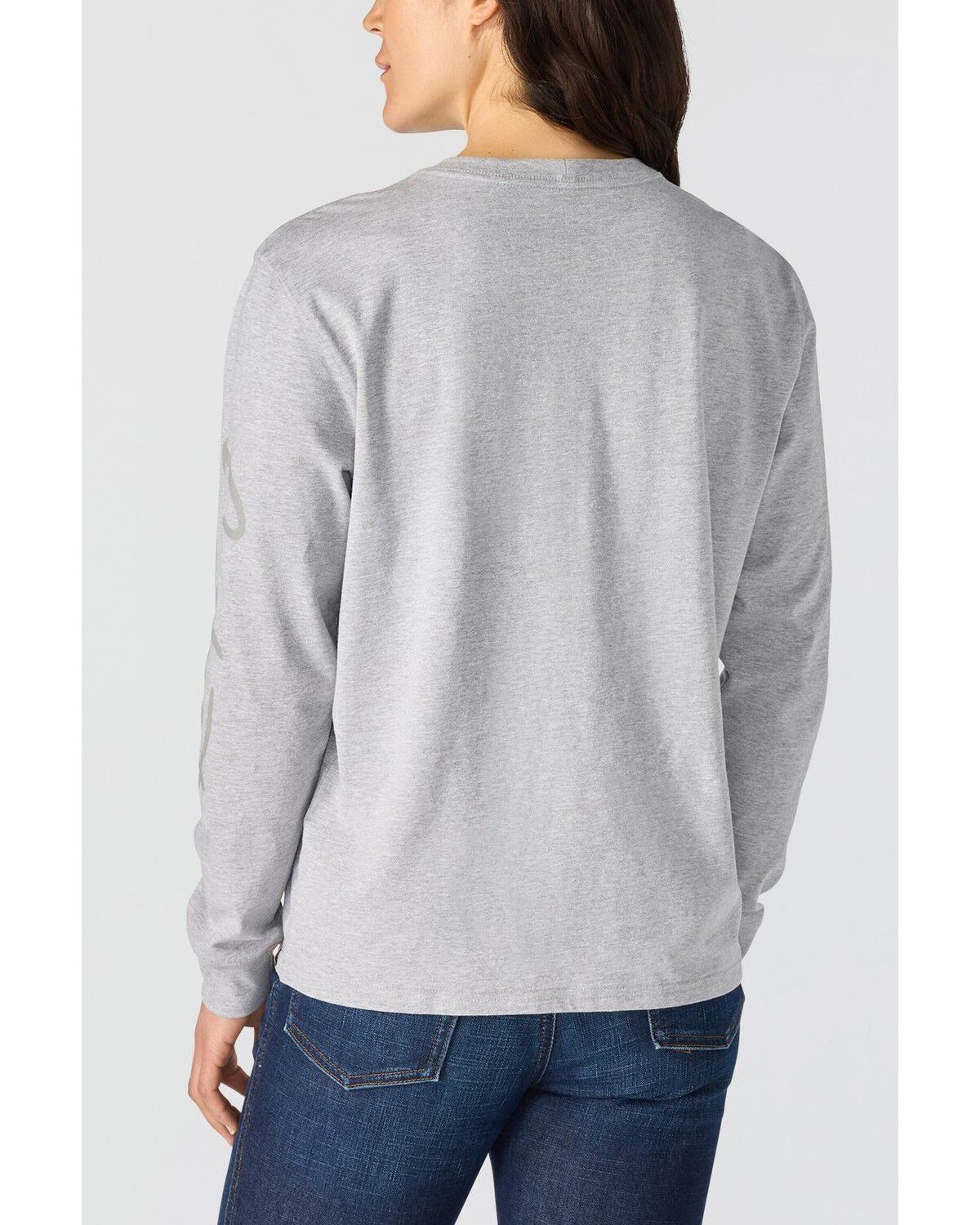Image #2 - Carhartt Women's Irvine Loose Long Sleeve Work Shirt, Heather Grey, hi-res