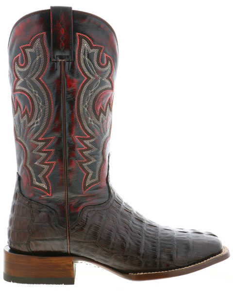 El Dorado Men's Caiman Tail Western Boots - Wide Square Toe, , hi-res