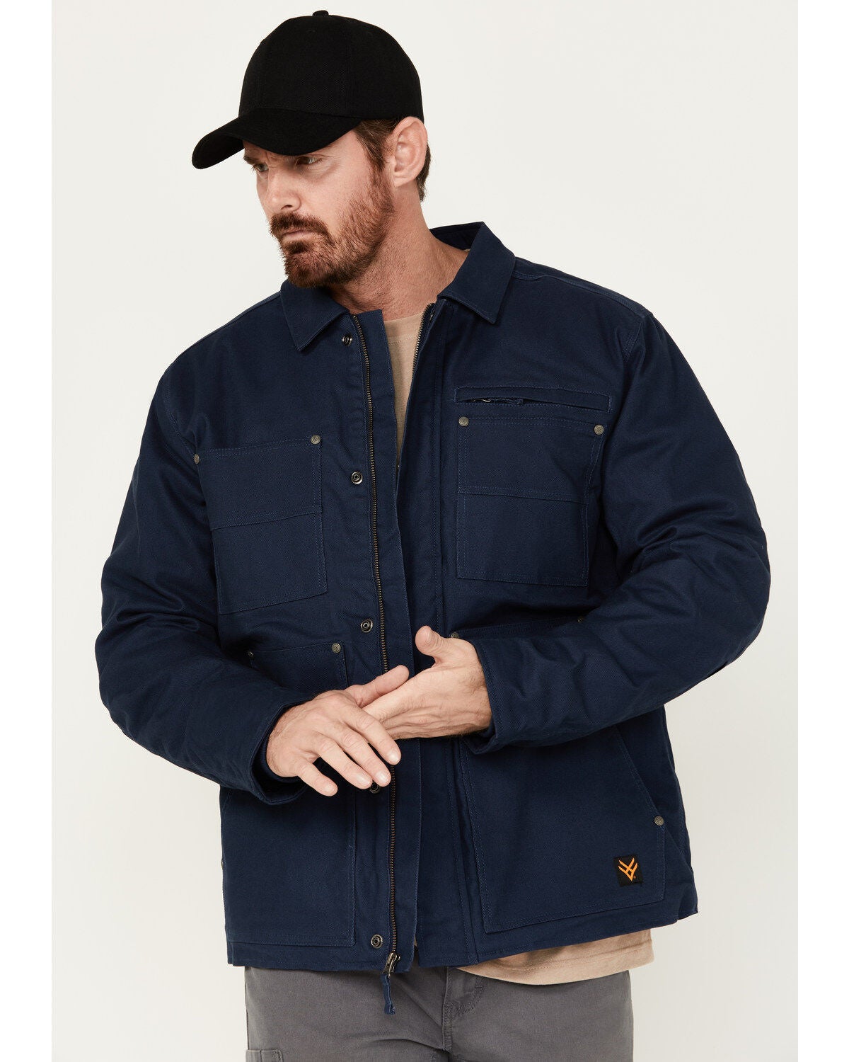 Hawx Men's Lined Chore Coat, Navy, hi-res
