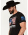 Image #3 - Kerusso Men's Hold Fast JFK Flag Short Sleeve Graphic T-Shirt, Black, hi-res
