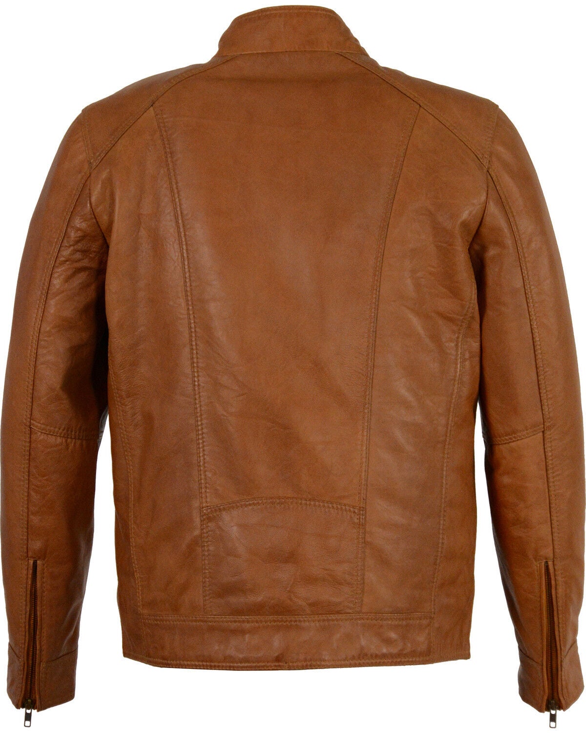 Image #2 - Milwaukee Leather Men's Sheepskin Moto Leather Jacket - 5X, Tan, hi-res
