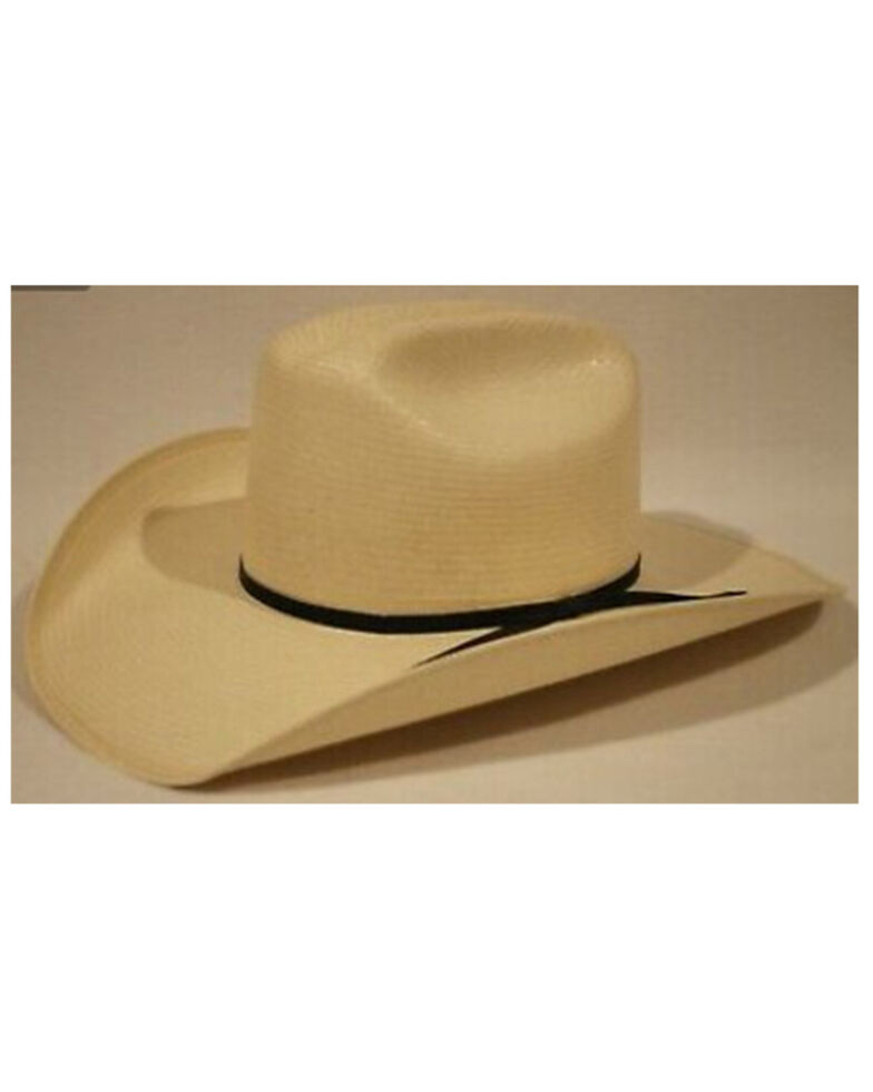 Larry Mahan Men's 10X Cowboy Cattleman Camel Straw Western Hat , Camel, hi-res