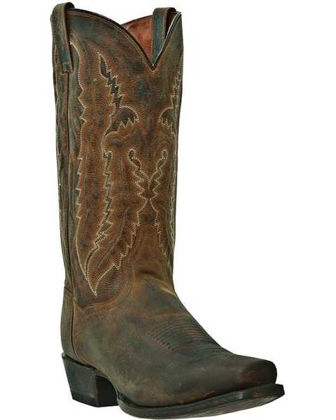 Image #1 - Dan Post Men's Earp Distressed Western Boots, Bay Apache, hi-res