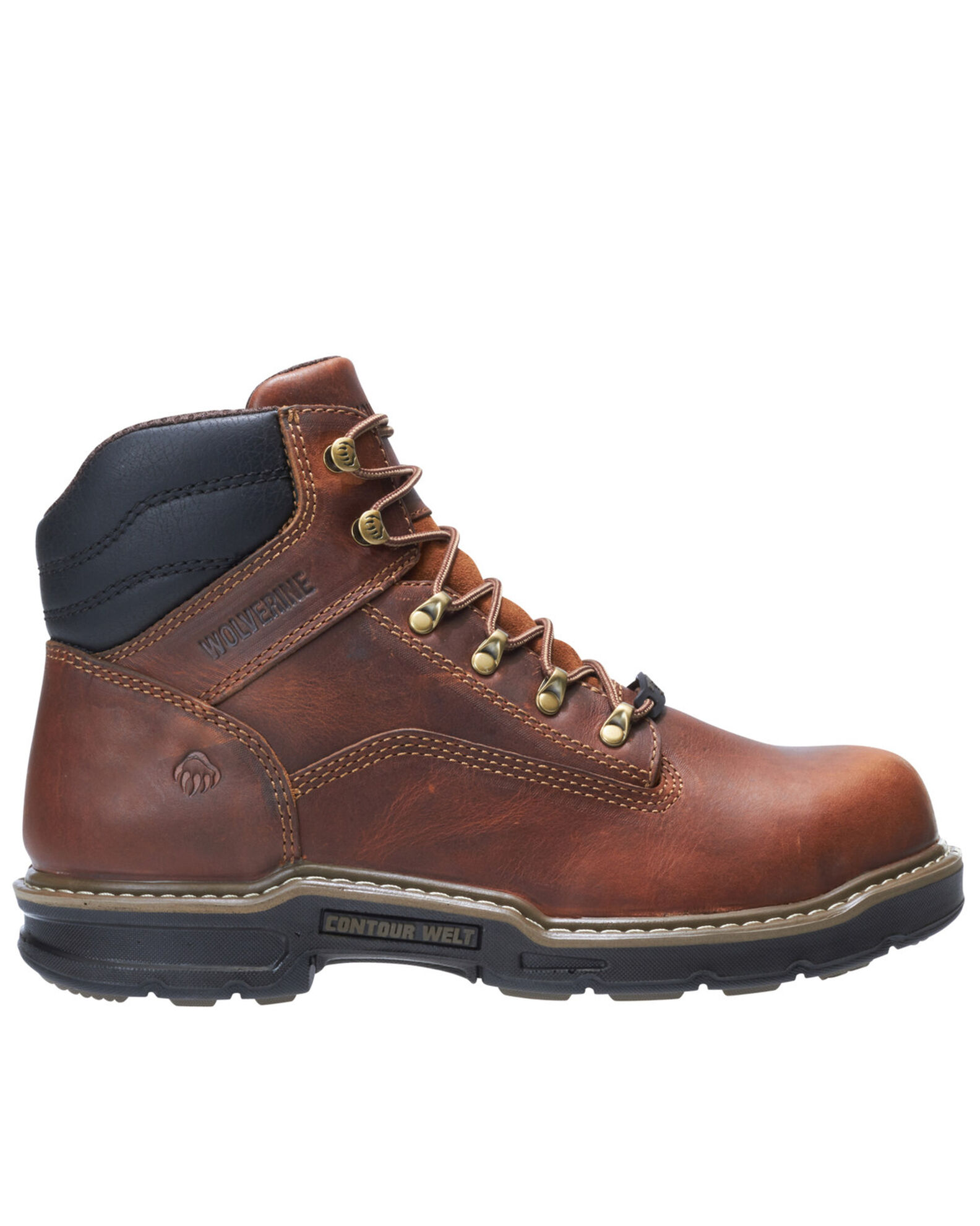 Image #2 - Wolverine Men's Raider II Work Boots - Soft Toe, Brown, hi-res
