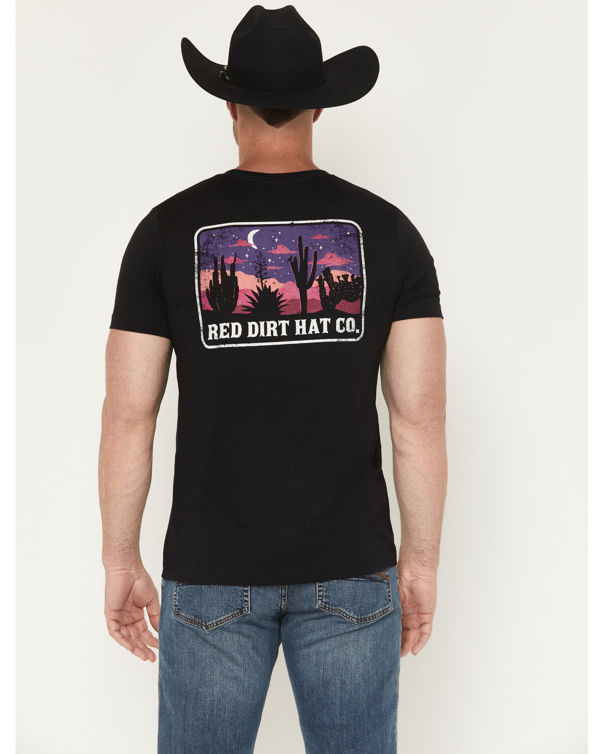Image #1 - Red Dirt Hat Men's Nightfall Short Sleeve Graphic T-Shirt, Black, hi-res