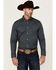Image #1 - Cody James Men's Slingshot Geo Print Long Sleeve Button-Down Stretch Western Shirt, Navy, hi-res