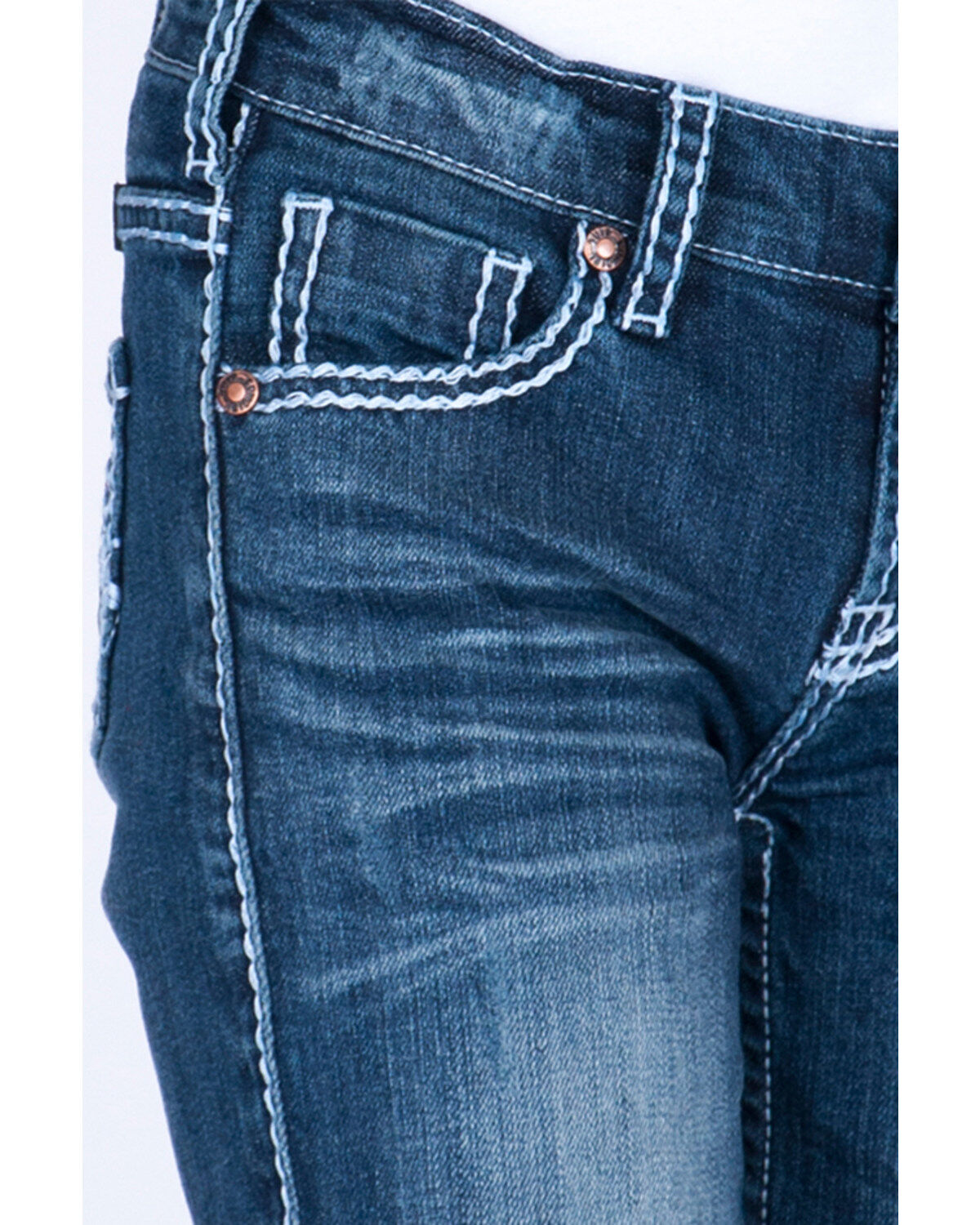 Image #6 - Cowgirl Tuff Girls' Edgy Bootcut Jeans, , hi-res