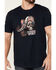 Image #3 - Moonshine Spirit Men's Sugar Skull Graphic Short Sleeve T-Shirt, Navy, hi-res